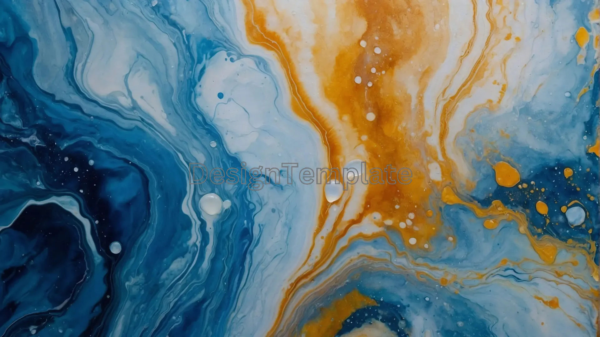 Blue Orange Marble Digital Texture Photo